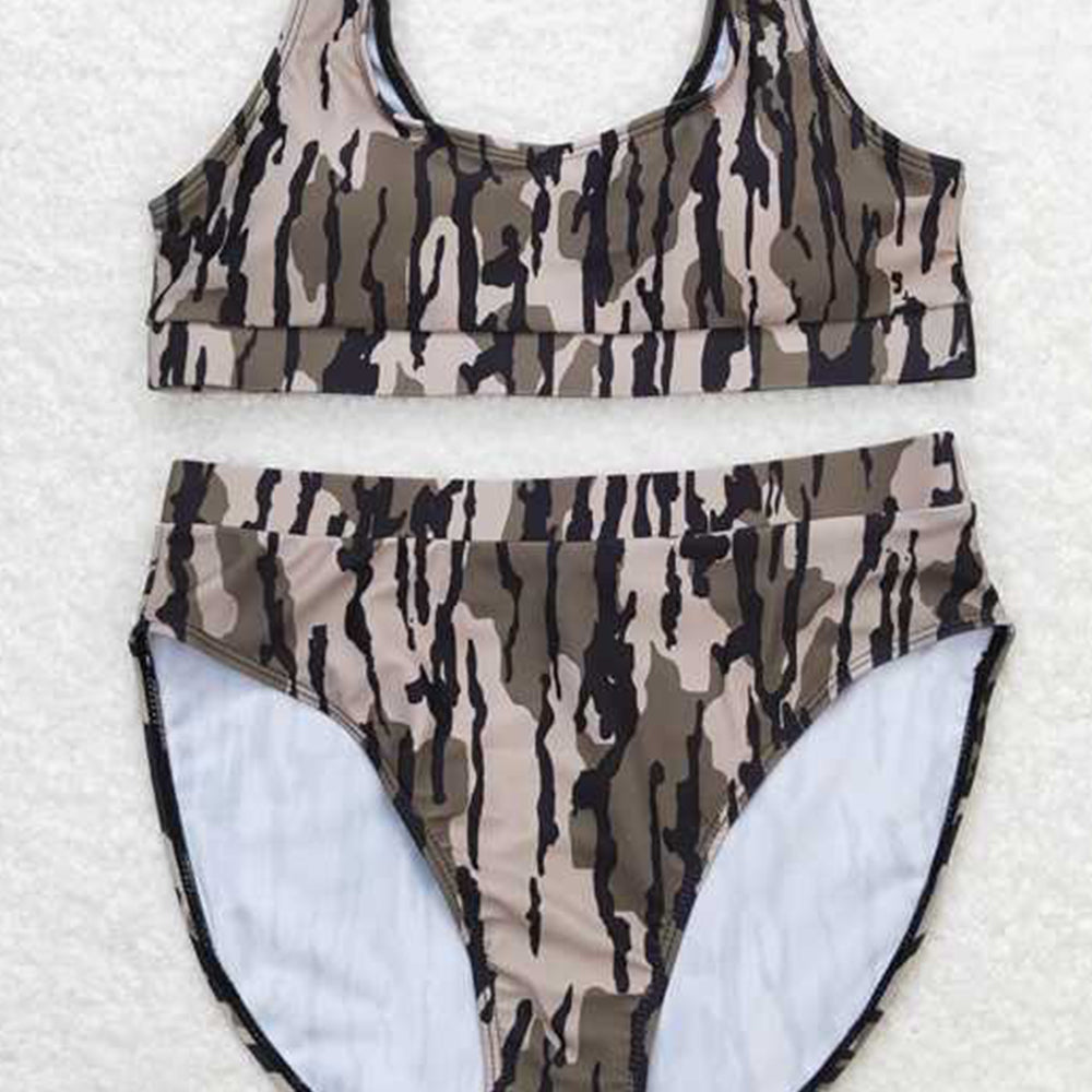 S0322 RTS NO MOQ Bottomland print mommy and me women summer swimsuit