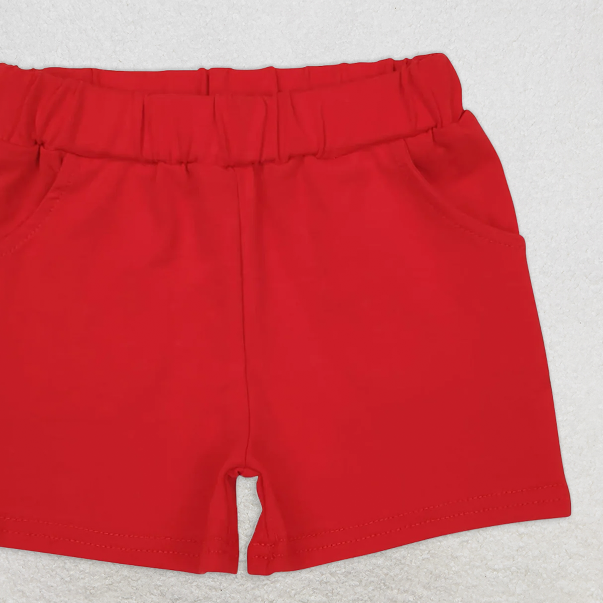 SS0270 RTS NO MOQ Baby Boys Summer Shorts Baby Boys Red Pockets Shorts