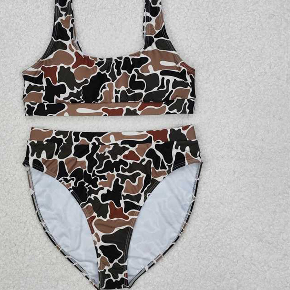 USA Shop (in stock) S0480 Adult women's swimsuit Brown camo adult women summer swimsuit