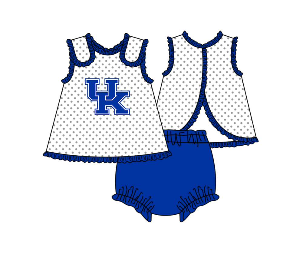 CUSTOM MOQ 5 Sibling Boys Baby Girls Blue UK Top Shorts Clothes Set Knee Length Dress Rompers