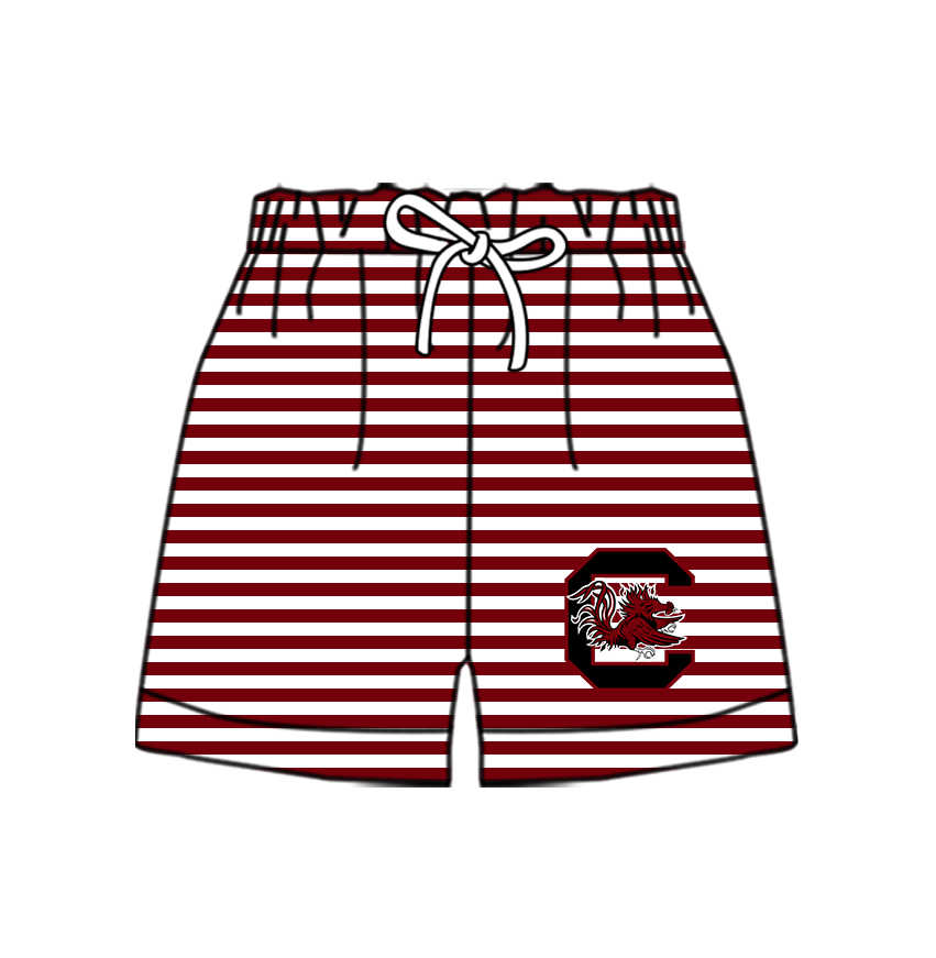 CUSTOM MOQ 5 Cute Comfortable Clothing For Kids Baby Kids Summer Red C Bottom Team Shorts