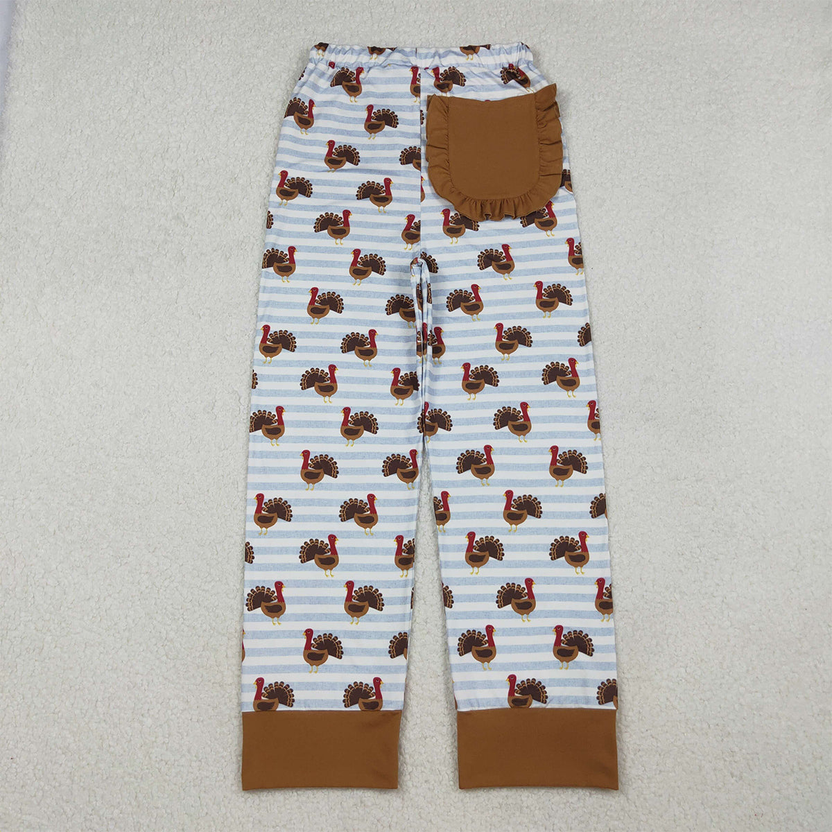 10.16 RTS NO MOQ （In stock）P0516  Adult Women Thanksgiving Turkey Pajamas Pants Bottom