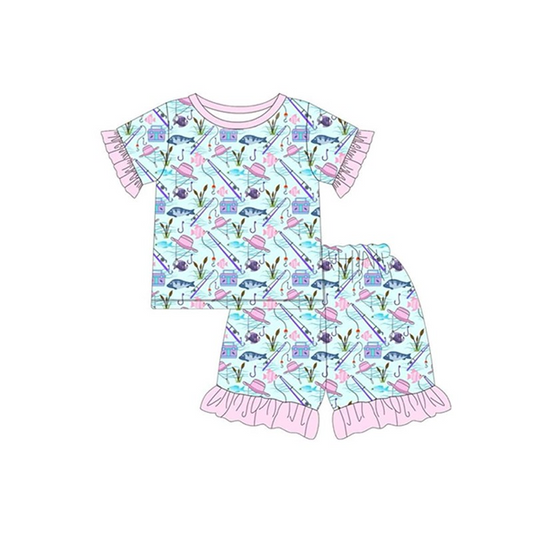 GSSO0933  Pre-order baby girls clothes short sleeve top with shorts kids summer set