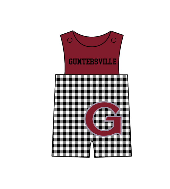 3.6 CUSTOM MOQ 5 Sibling Boys Baby Girls Dark Red G Checked Top Shorts Clothes Set Knee Length Dress Rompers