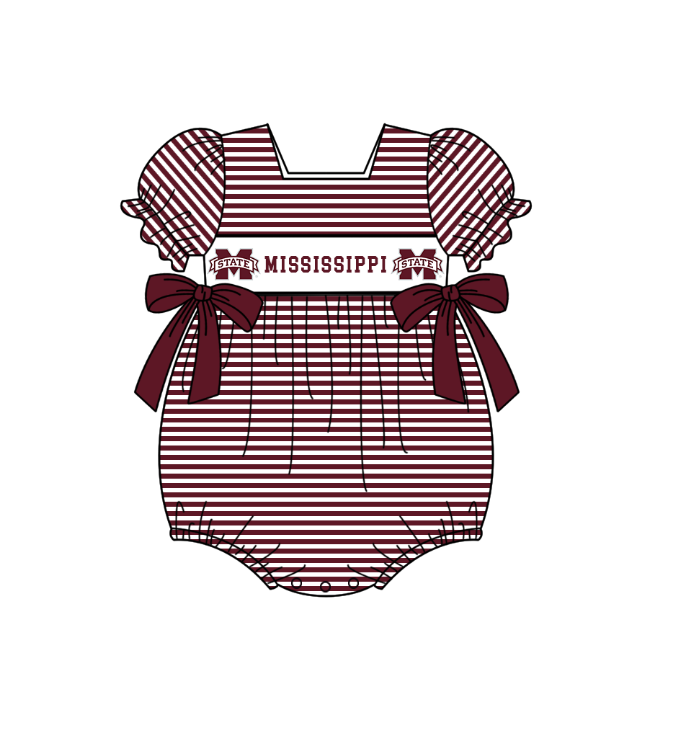 CUSTOM MOQ 5 Sibling Baby Kids Dark Red Stripe Top Ruffles Shorts Clothes Set Knee Length Dress Rompers
