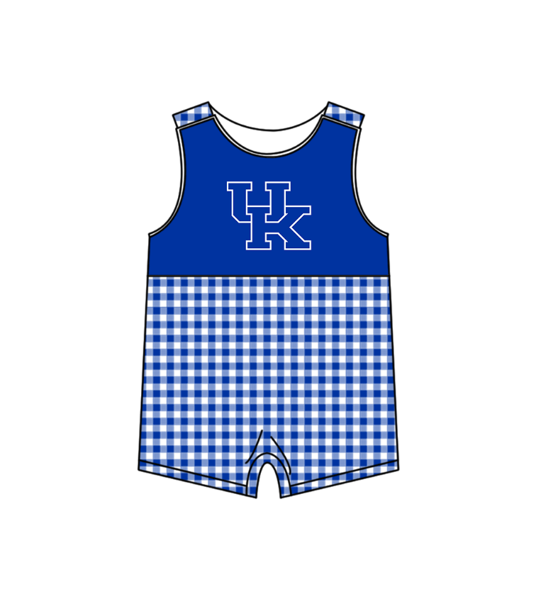 CUSTOM MOQ 5 Sibling Boys Baby Girls Blue UK Top Shorts Clothes Set Knee Length Dress Rompers