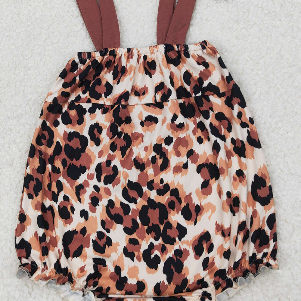 6.11   SR2913 RTS NO MOQ Baby Girls Summer Romper Baby Girls leoaprd Bubble Romper
