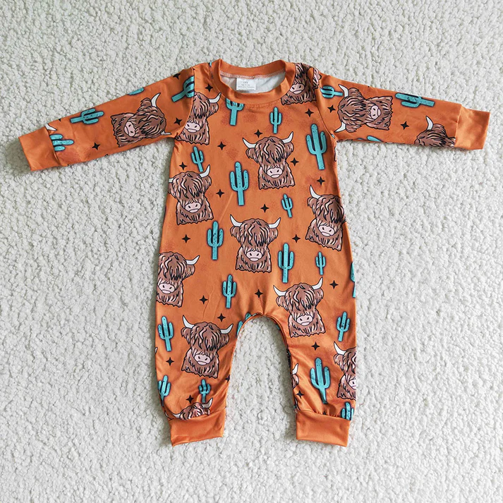 Baby Boys Alpine Yak-Cactus Long Romper