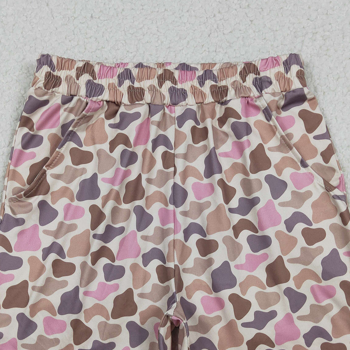 12.23 RTS NO MOQ （In stock）SS0756 Adult Women Southern Brown Pink Camo Pockets Shorts Bottom