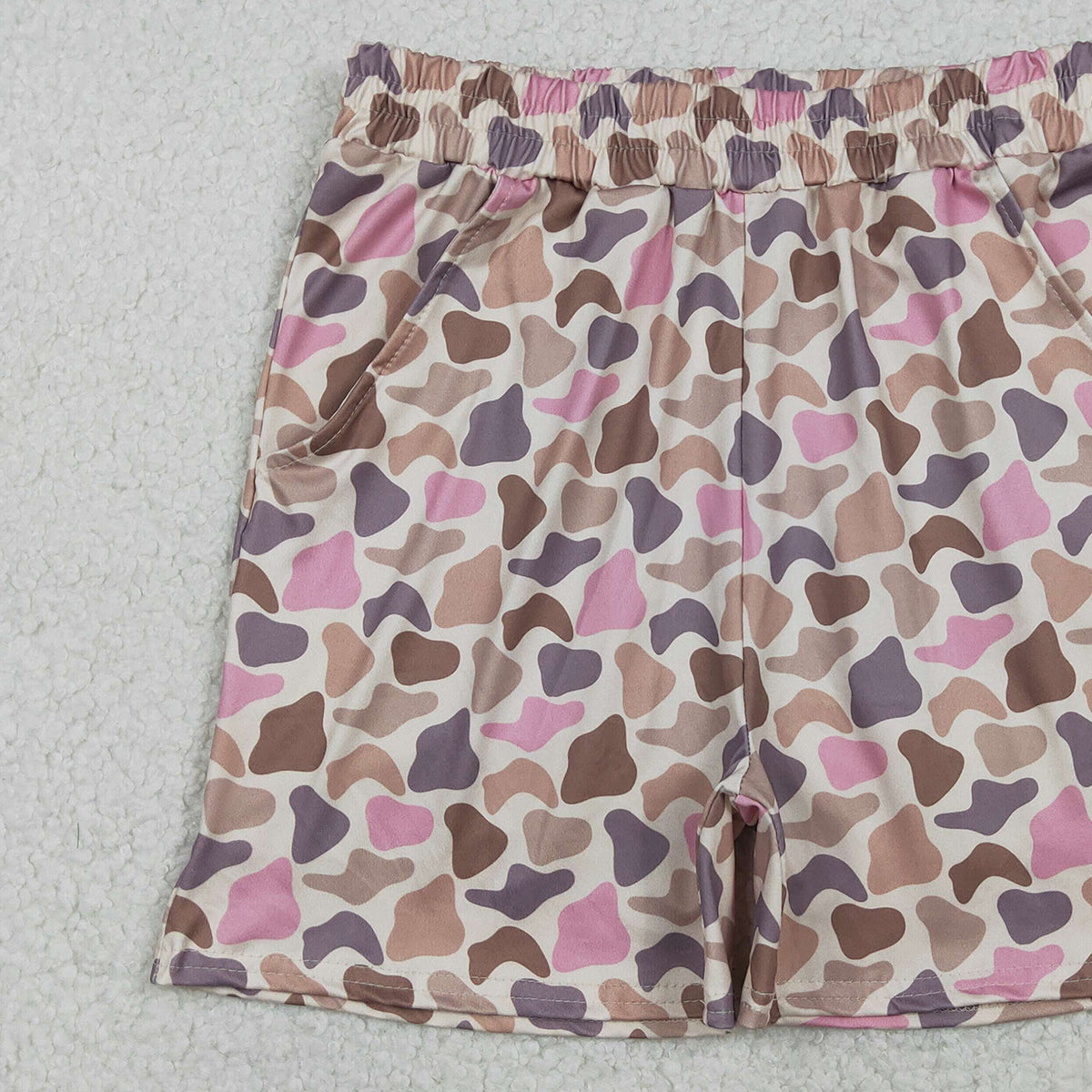12.23 RTS NO MOQ （In stock）SS0756 Adult Women Southern Brown Pink Camo Pockets Shorts Bottom
