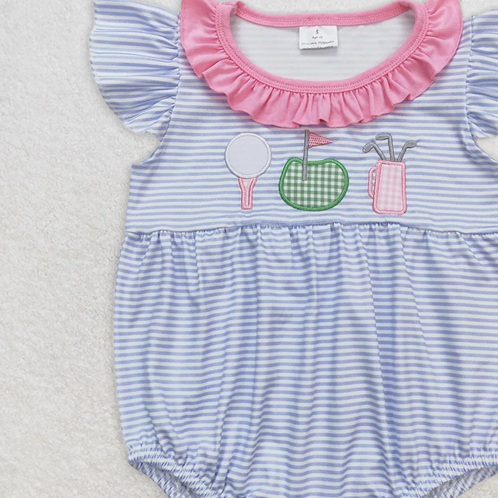 SR1215  RTS NO MOQ Baby Girls Summer Rompers Baby Girls Golf Summer Rompers Clothes Sets