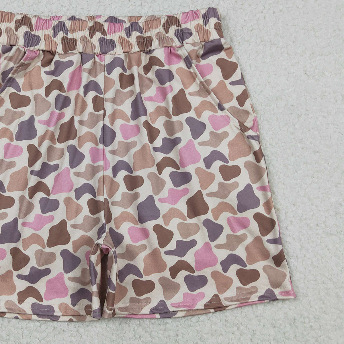 12.23 RTS NO MOQ （In stock）SS0756 Adult Women Southern Brown Pink Camo Pockets Shorts Bottom