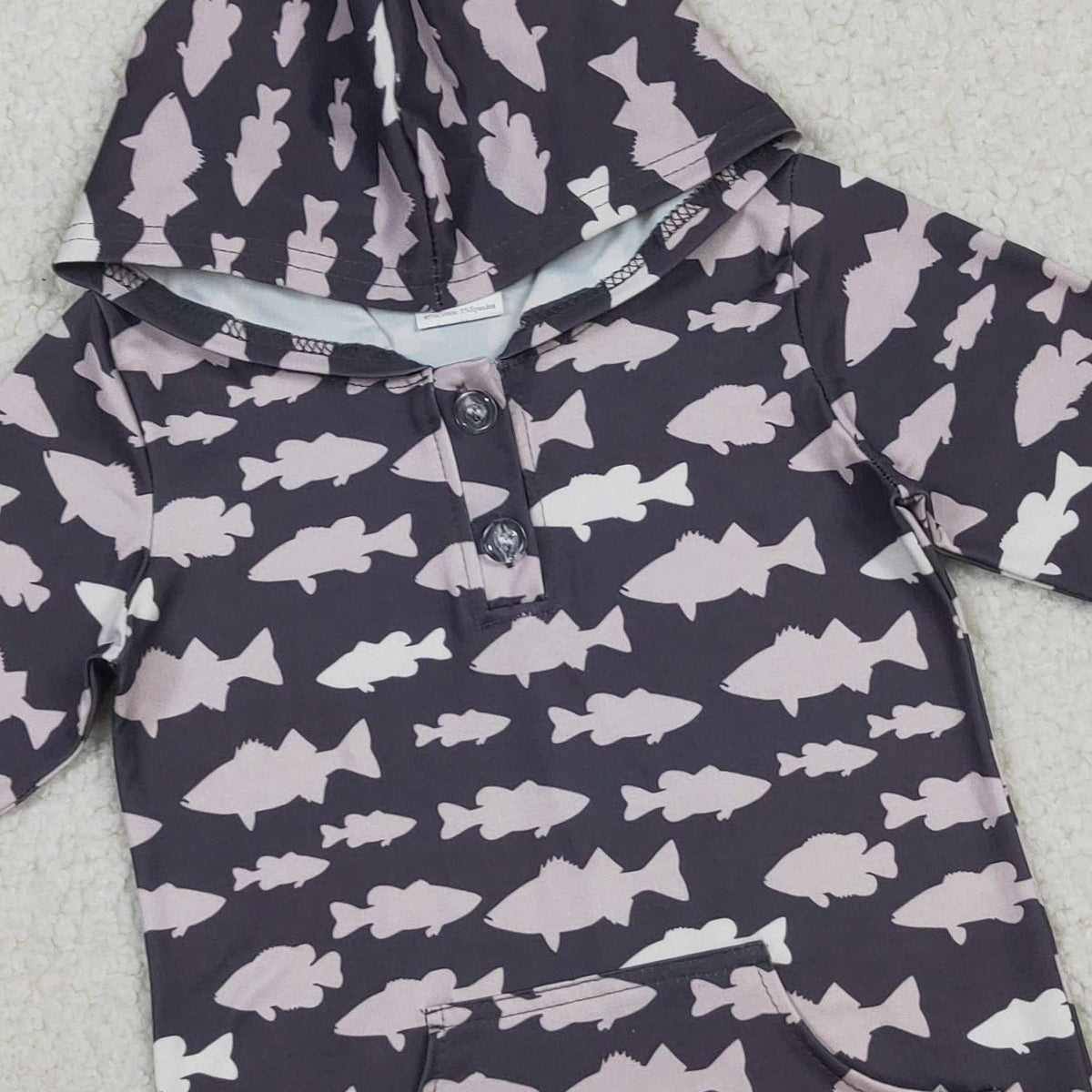 3.30 RTS NO MOQ （In stock）BT1545 Long sleeves fish pocket baby kids hoodie