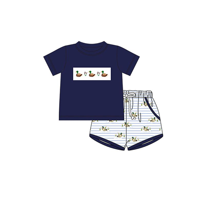 BSSO0884 Pre-order baby boy clothes short sleeve top with shorts kids summer set