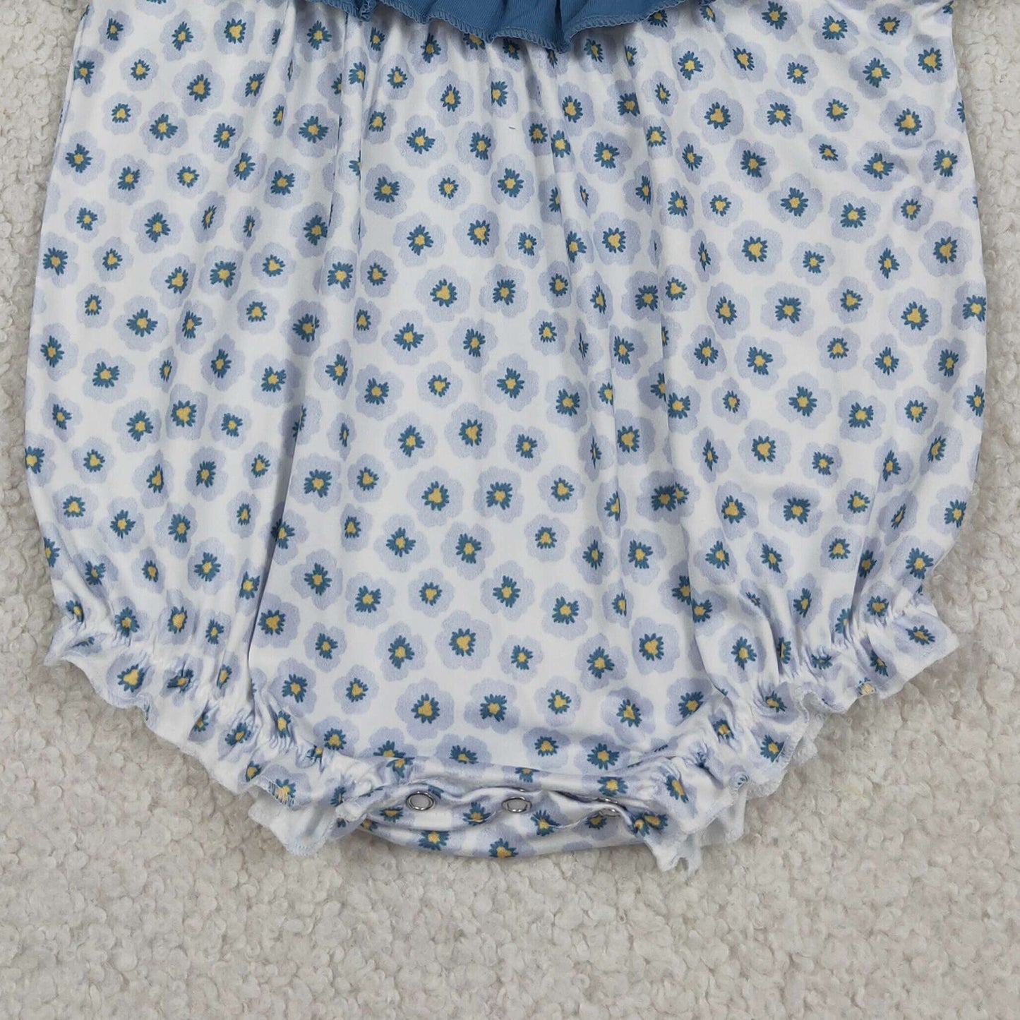 SR4141 RTS NO MOQ （In stock）Daddy's girl smocked floral short sleeves baby girls romper