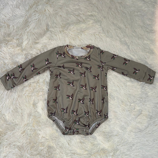 11.26 RST LR2302 Baby Boys Long Sleeves Ducks Hunting Rompers