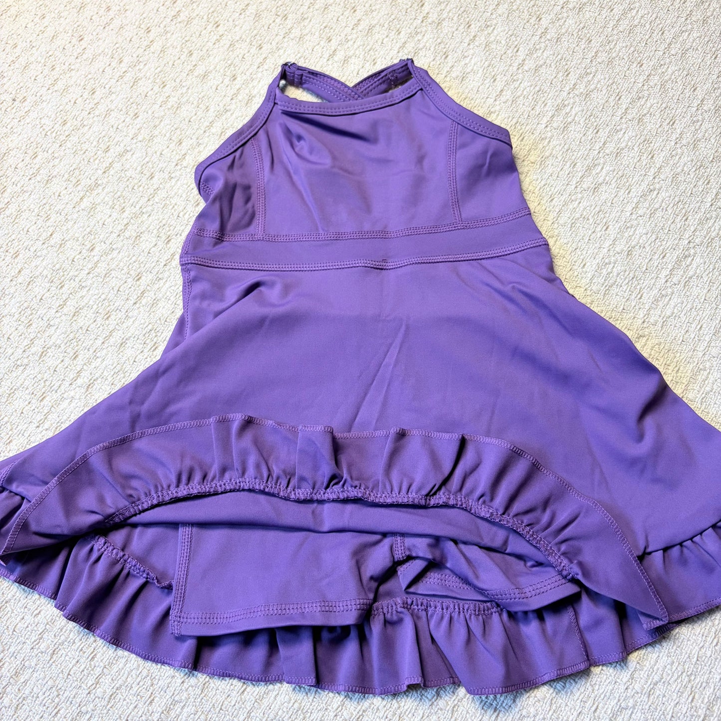 0526 RTS Sibling Baby Girls Knit Knee Length Active Wear Athletic Dresses