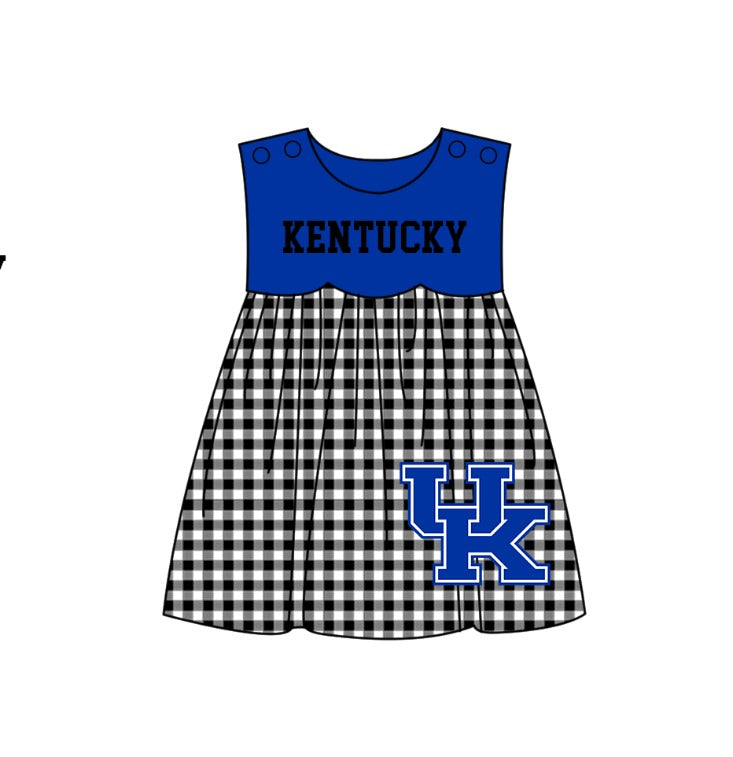 3.6 CUSTOM MOQ 5 Sibling Boys Baby Girls Blue UK Checked Top Shorts Clothes Set Knee Length Dress Rompers