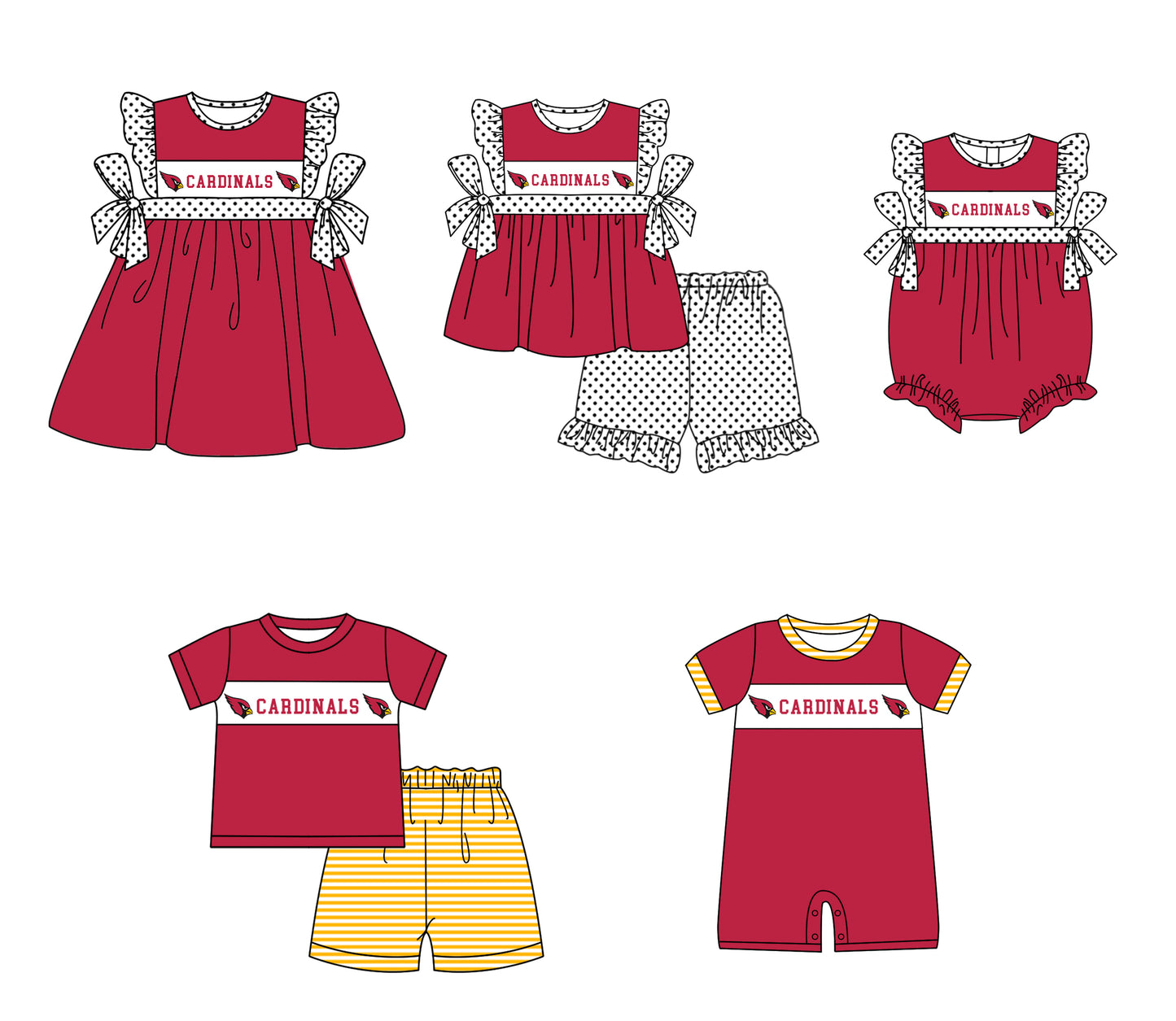 CUSTOM MOQ 5 Sibling Baby Kids Pink Polka Dots Top Shorts Clothes Set Knee Length Dress Rompers