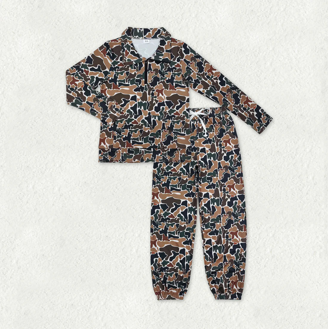 11.21 RTS Sibling Adult Women Southern Camo Zipper Pullovers Yoga Active Pockets Jogger Clothes Sets