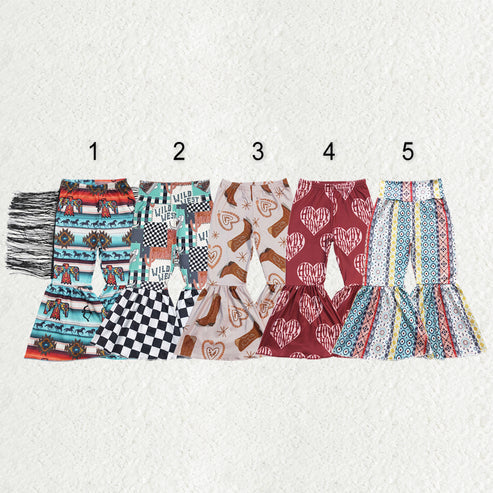 11.3 RTS Sibling Baby Girls Western Boots Howdy Bell Bottom Pants