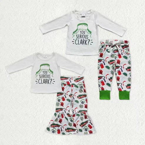10.13 RTS Sibling Baby Boys Girls You Serious Clark Top Tress Gifts Pants Christmas Clothes Sets