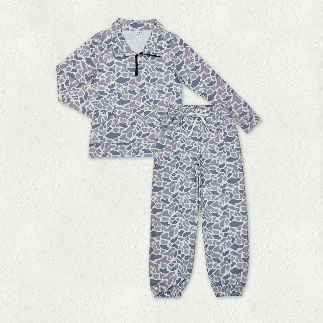 11.21 RTS Sibling Adult Women Southern Camo Zipper Pullovers Yoga Active Pockets Jogger Clothes Sets