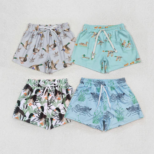11.8 RTS Sibling Baby Boys Summer Ducks Trunks Swimsuits Swimwears
