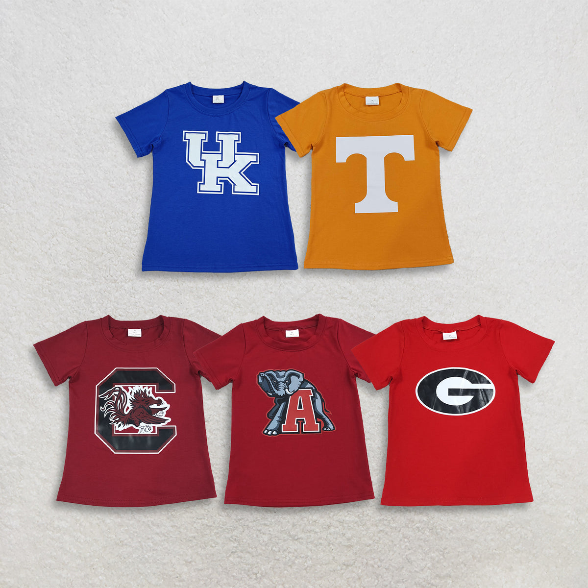 RTS NO MOQ Sibling milk silk Baby Boys Team Short Sleeve Tee Casual Top