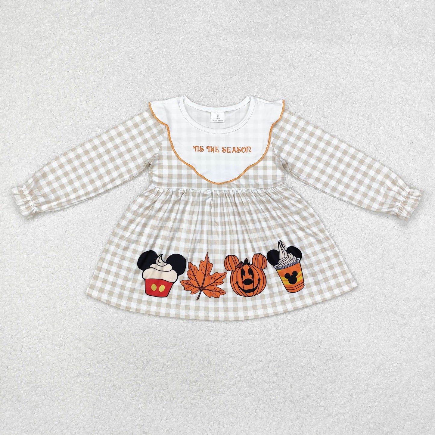 SUNSHINE KIDS CLOTHES  RTS NO MOQ ETA 5/7days GT0749+SS0368 Mickey maple leaf pumpkin lantern long-sleeved top Orange briefs sets