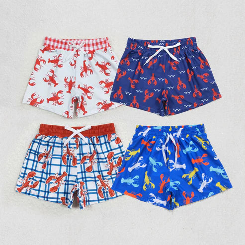 11.8 RTS Sibling Baby Boys Crayfishes Trunk Summer Swimsuits