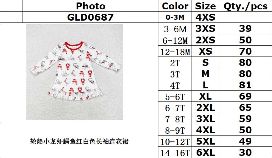 RTS no moq GLD0687 Baby girl  autumn clothes long sleeves top kids dress