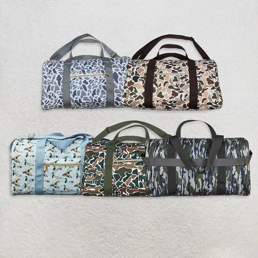 USA Warehouse (IN STOCK)  Camo Duck Hunting Duffel Bag with Stripe Strap Travel Duffel Bag for Outdoor Sports