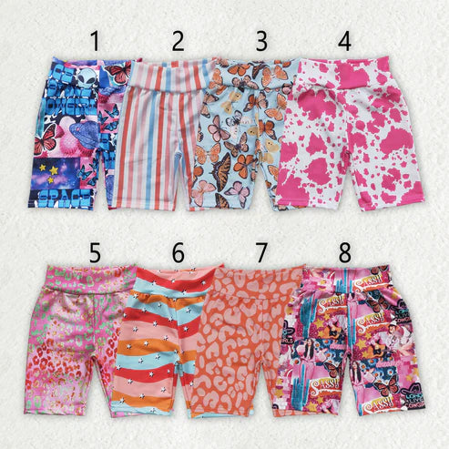 11.11 RTS Sibling Baby Kids Girls Biking Butterfly Leopard Summer Shorts