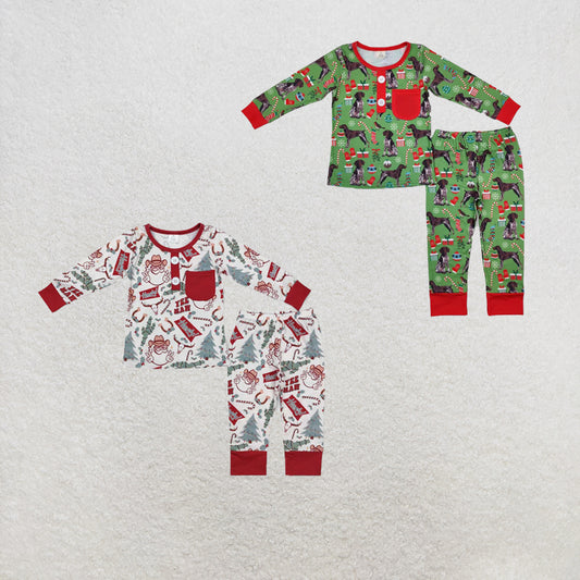 RTS Sibling Christmas tree gift kids bamboo pajamas