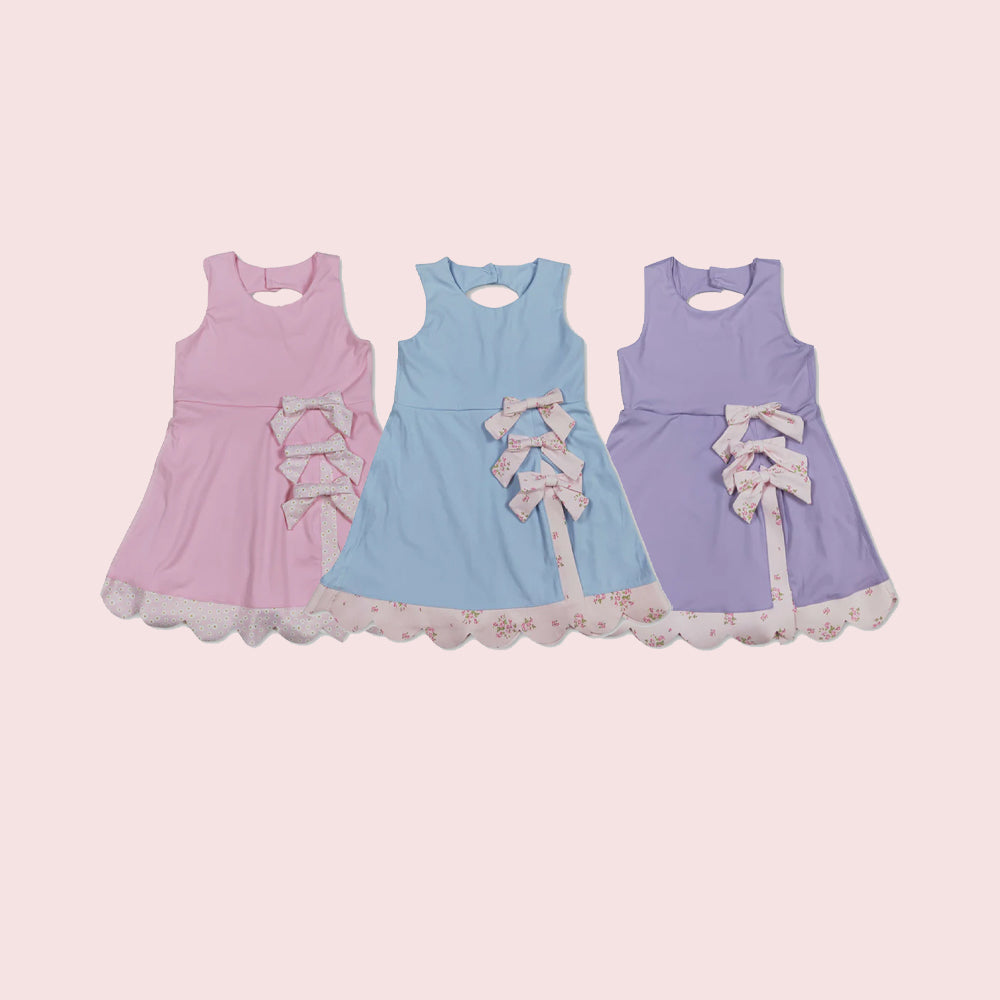RTS Sibling sleeveless bows kids girls summer athletic dress