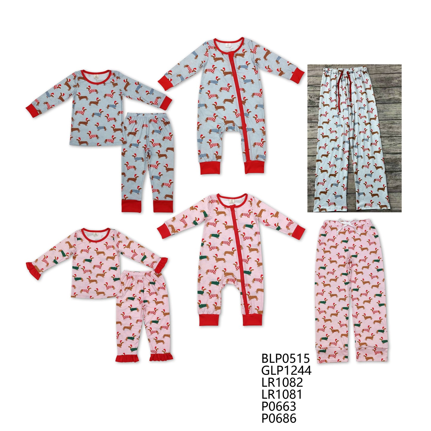 Christmas Red Stripe Dachshund Puppy Mix Kit: Boys & Girls