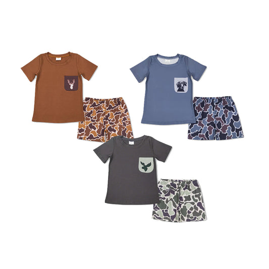 RTS Sibling pocket top camo shorts boy summer outfits