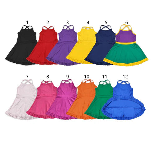 11.11 RST Sibling Baby Girls Knit Knee Length Active Wear Athletic Dresses