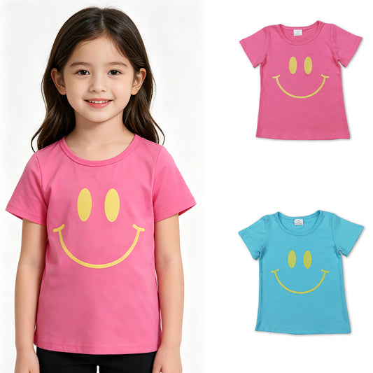 RTS Sibling Hot short sleeves smile girls summer shirt