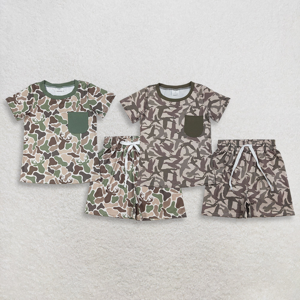 4.1 RTS Sibling Short sleeves pocket duck top shorts boys outfits