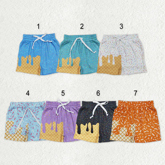 10.2 RTS Sibling Baby Boys Ice Cream Drip Sprinkles Stars Summer Shorts Bottoms