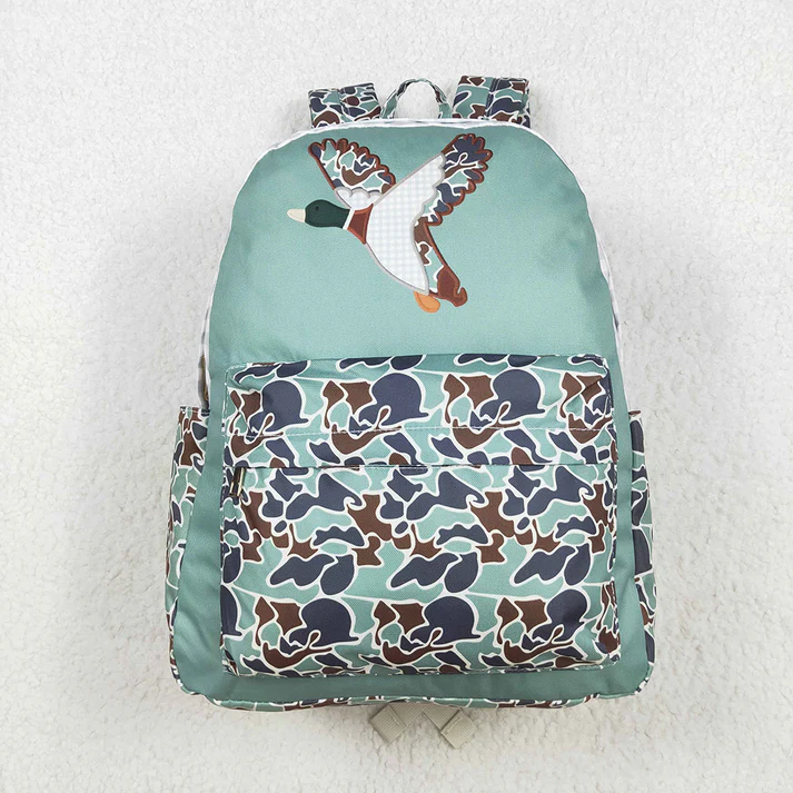 Baby Kids Boys Camouflage Backpack Zip Back Bags