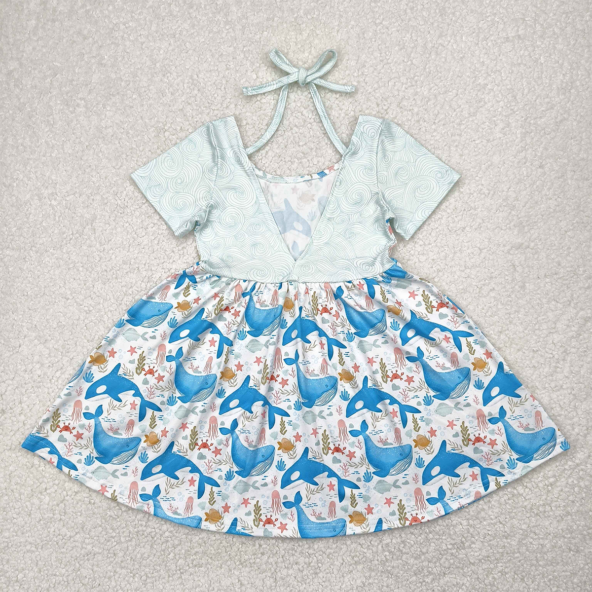 6.09   GSD2011 RTS NO MOQ  Baby Girls Summer Dress baby girls clothes short sleeve dress