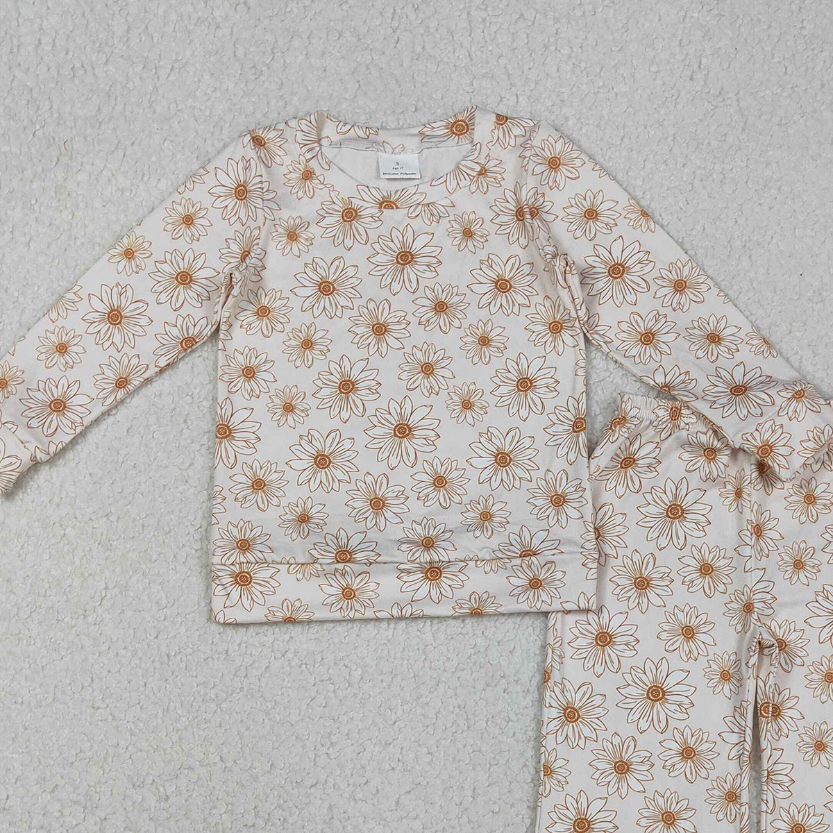 11.19 RTS NO MOQ （In stock）GLP2877 Baby Girls Daisy Flowers Top Bell Bottom Pants Clothes Sets