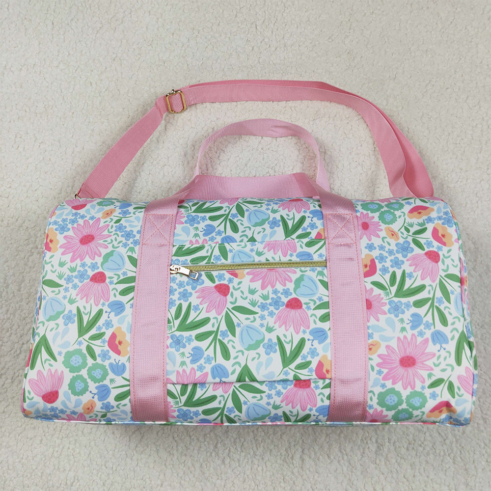 USA Shop (in stock) BA0290 Baby Bags Floral Pink Ruffle Band Adult Women Duffel Bag Fashionable Travel Bag for Ladies