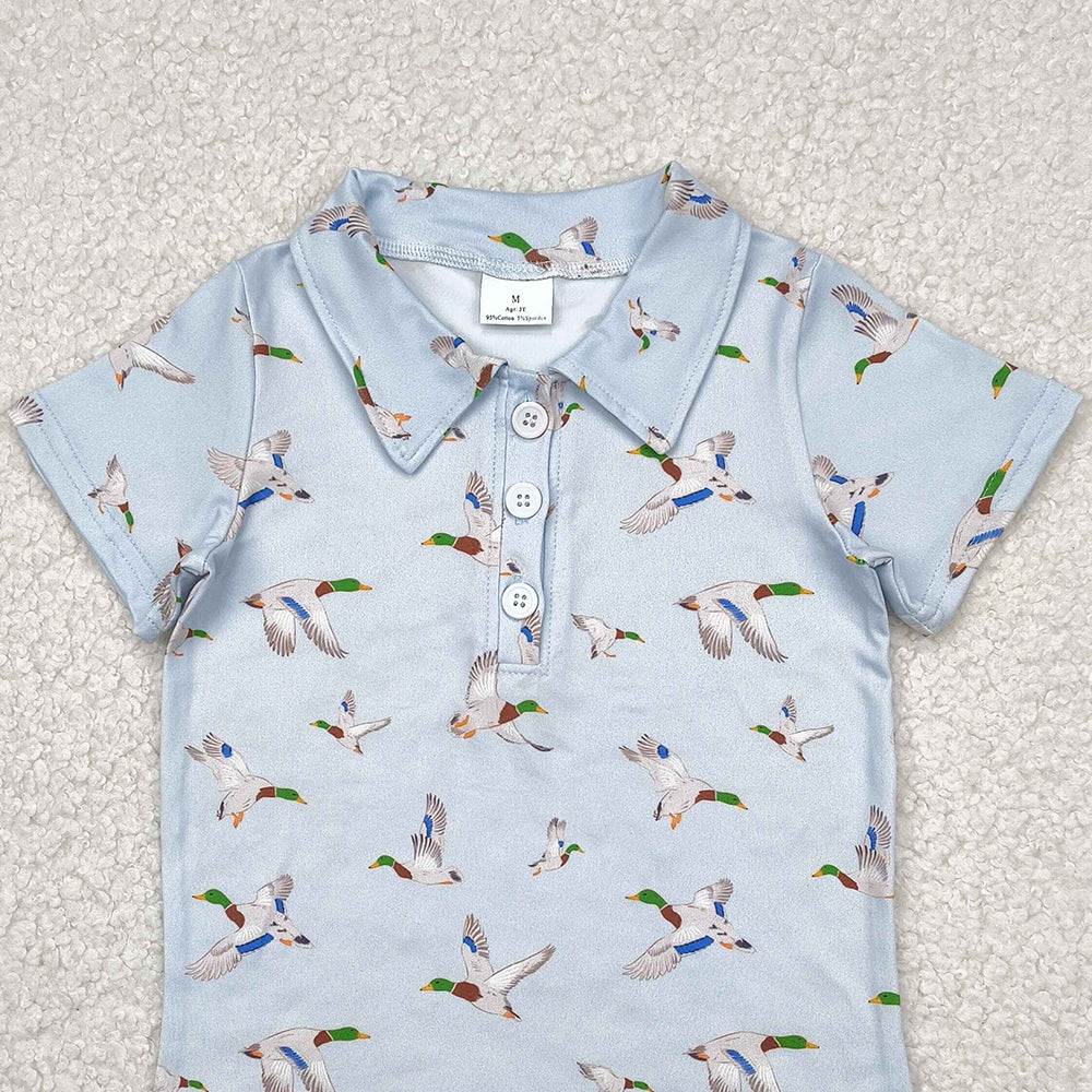 6.10  BT1210RTS NO MOQ  Baby Boys Summer Tops toddler boy clothes duck short Sleeve Top
