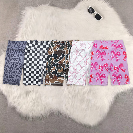 8.18  Sibling Pink bow tennis high waist toddler girls yoga shorts