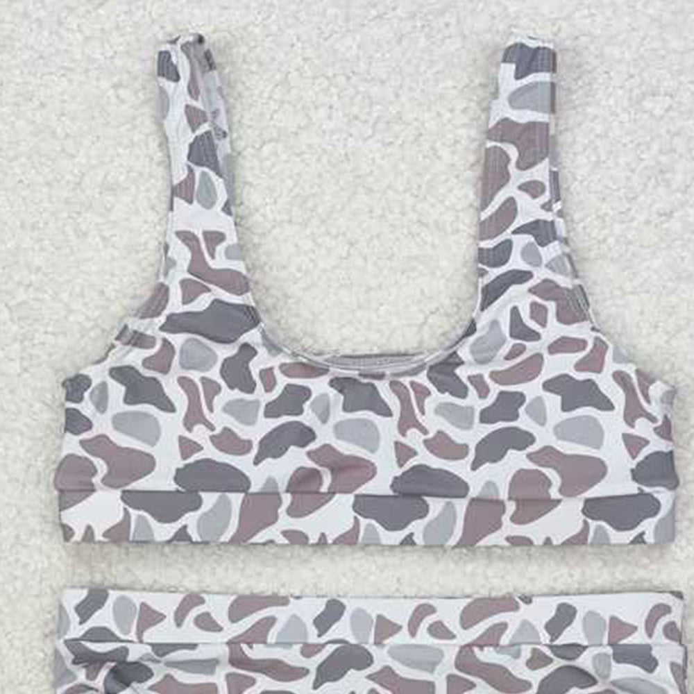 S0459New Rts No Moq 8-9 Days By Air Arrived it Grey camo adult women summer swimsuit