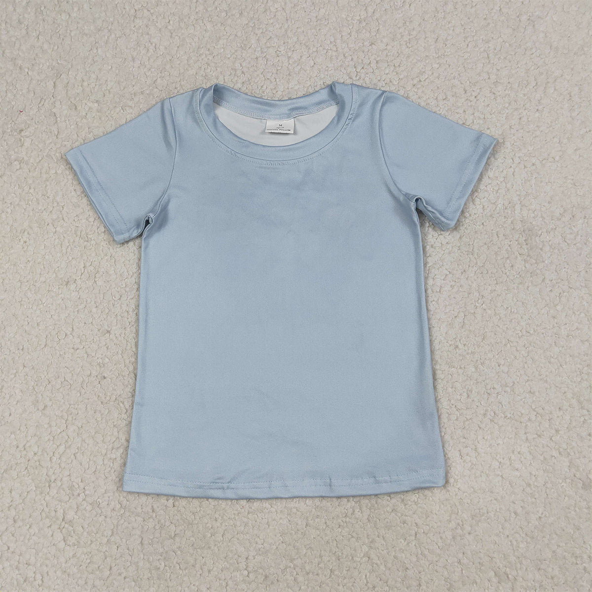 4.8 BT1251 RTS NO MOQ （In stock）Light blue baseball kids boys summer shirt